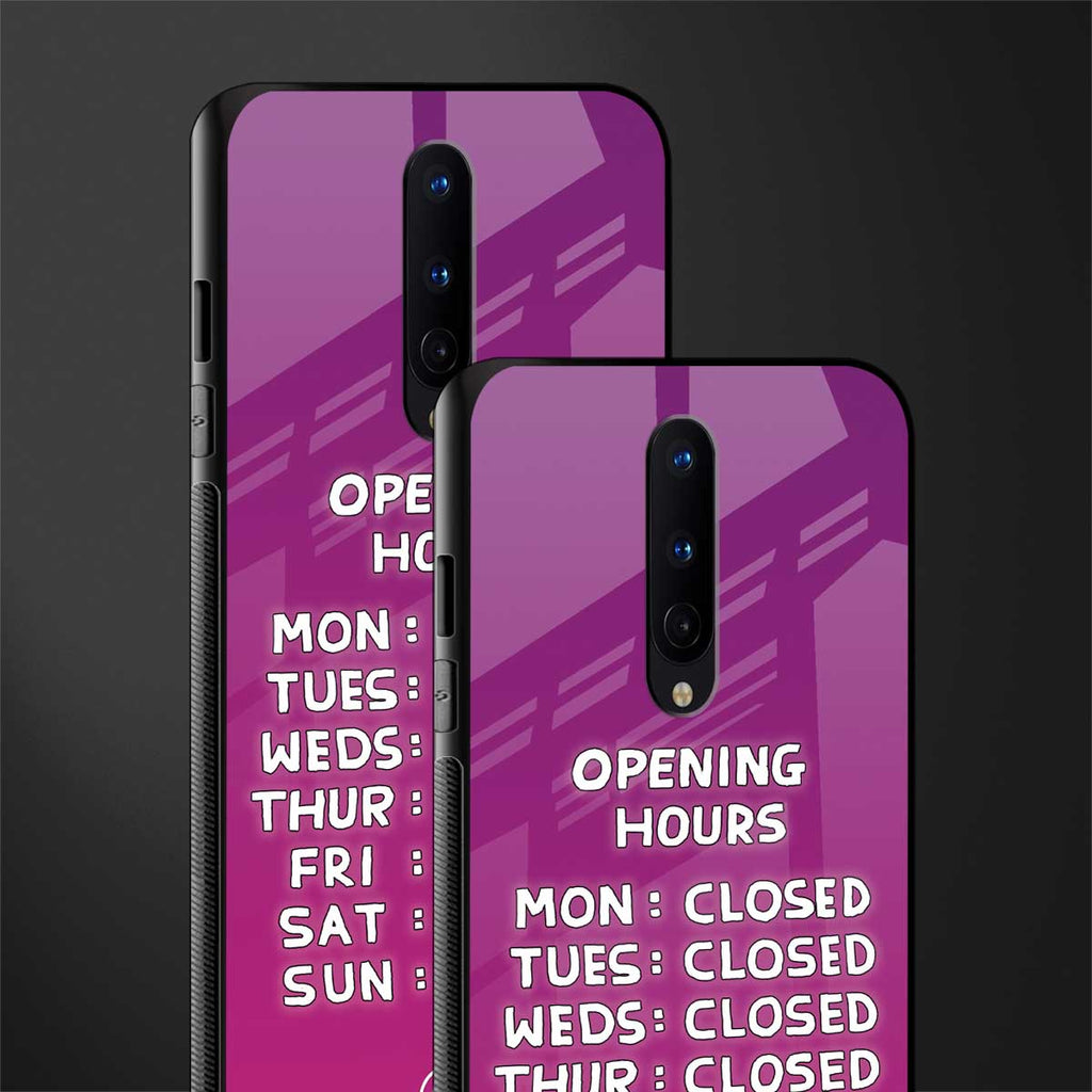 opening hours pink edition glass case for oneplus 8 image-2