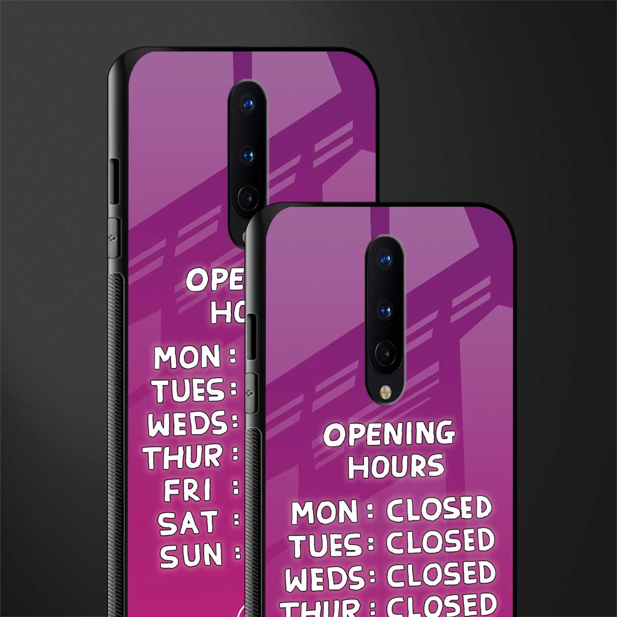 opening hours pink edition glass case for oneplus 8 image-2