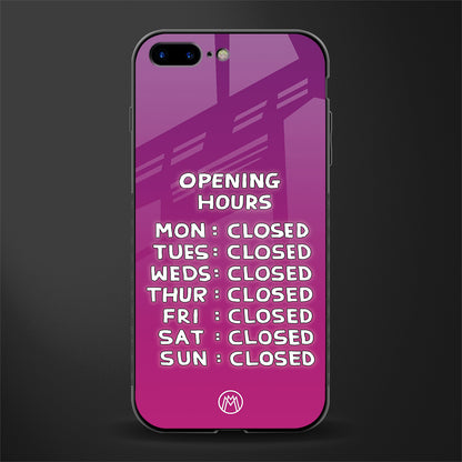 opening hours pink edition glass case for iphone 7 plus image