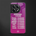 opening hours pink edition back phone cover | glass case for oneplus 11r