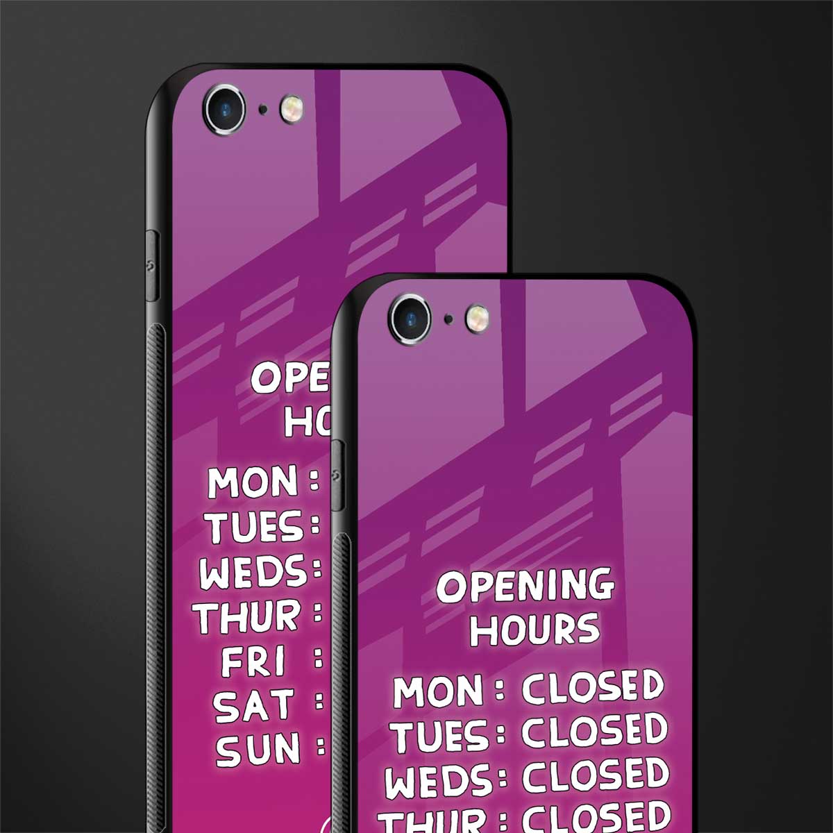 opening hours pink edition glass case for iphone 6 image-2