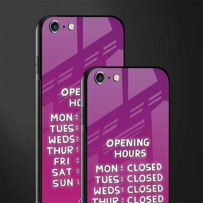 opening hours pink edition glass case for iphone 6 image-2
