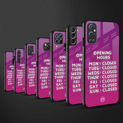 opening hours pink edition back phone cover | glass case for vivo y73
