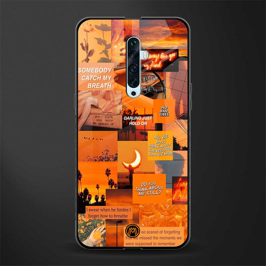 orange aesthetic glass case for oppo reno 2z image