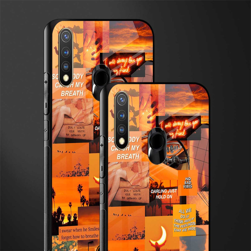 orange aesthetic glass case for vivo u20 image-2