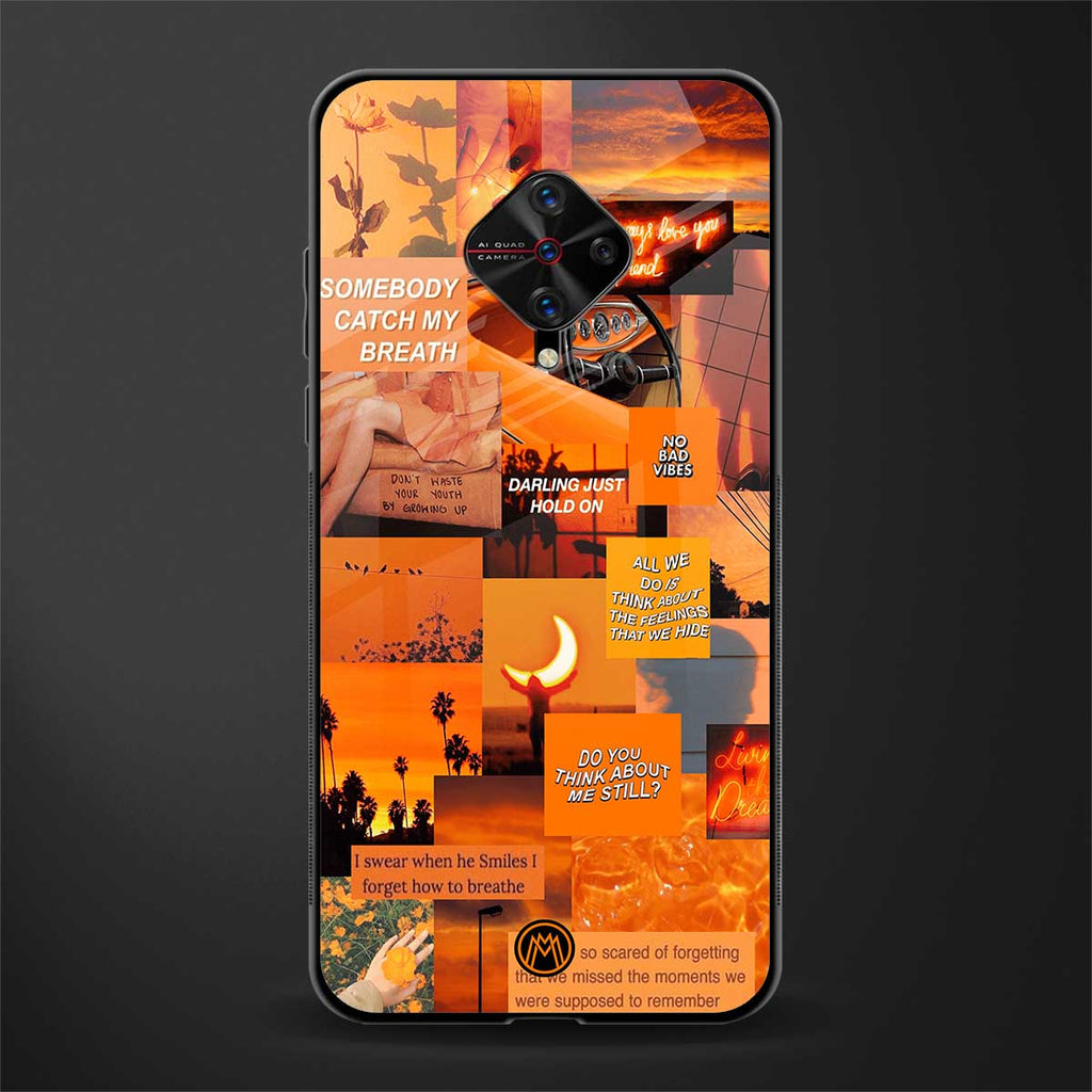 orange aesthetic glass case for vivo s1 pro image