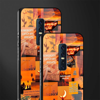 orange aesthetic glass case for vivo v17 pro image-2