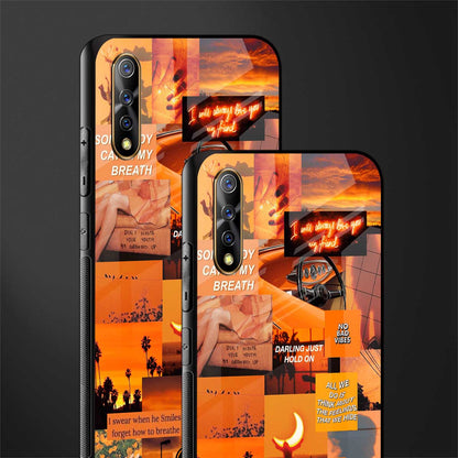 orange aesthetic glass case for vivo s1 image-2