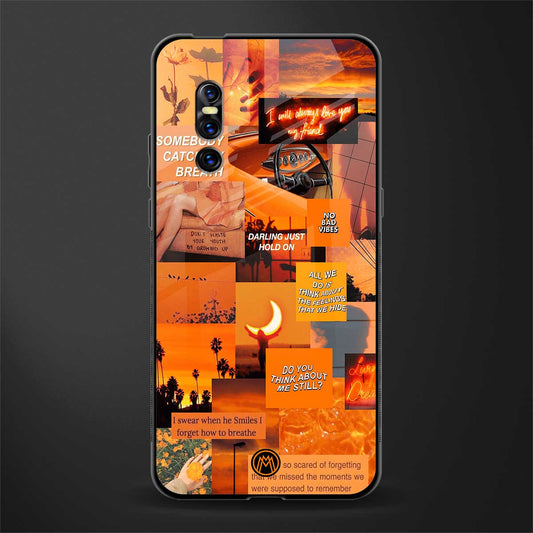 orange aesthetic glass case for vivo v15 pro image