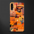 orange aesthetic glass case for samsung galaxy a50 image