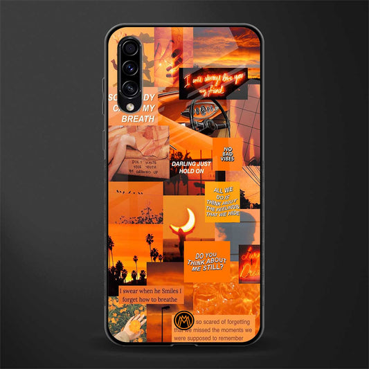 orange aesthetic glass case for samsung galaxy a70 image
