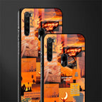 orange aesthetic glass case for redmi note 8 image-2