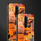 orange aesthetic glass case for redmi note 8 pro image-2