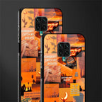 orange aesthetic glass case for redmi note 9 pro image-2