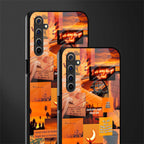orange aesthetic glass case for realme 6 image-2