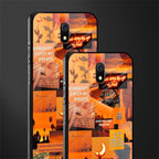 orange aesthetic glass case for redmi 8a image-2