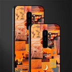 orange aesthetic glass case for samsung galaxy s9 plus image-2