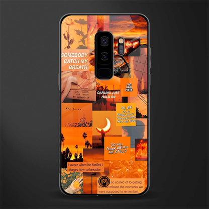orange aesthetic glass case for samsung galaxy s9 plus image