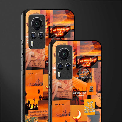 orange aesthetic glass case for vivo x60 pro image-2