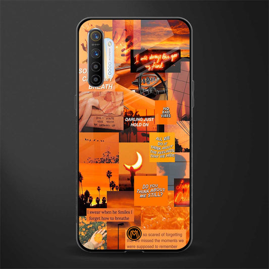 orange aesthetic glass case for realme x2 image