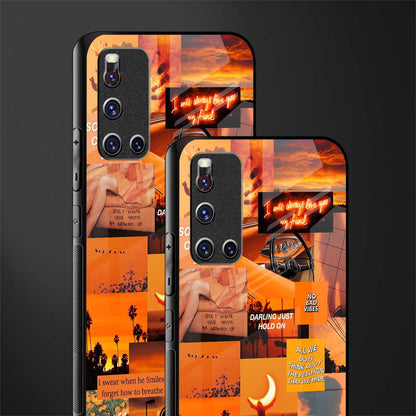 orange aesthetic glass case for vivo v19 image-2