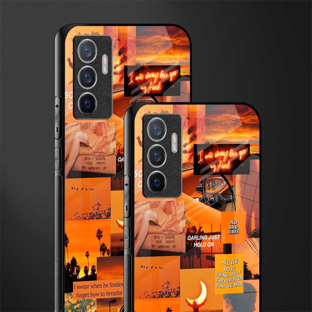 orange aesthetic glass case for vivo v23e image-2