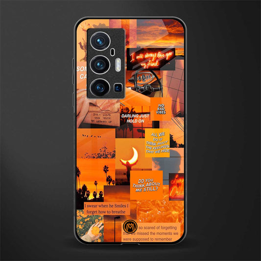 orange aesthetic glass case for vivo x70 pro plus image