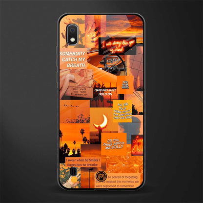 orange aesthetic glass case for samsung galaxy a10 image