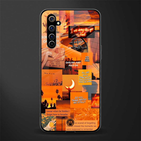 orange aesthetic glass case for realme x50 pro image
