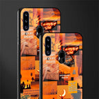 orange aesthetic glass case for samsung galaxy a20s image-2