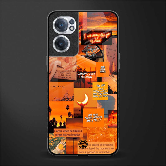 orange aesthetic glass case for oneplus nord ce 2 5g image