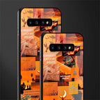 orange aesthetic glass case for samsung galaxy s10 image-2