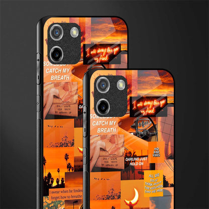 orange aesthetic glass case for realme c11 image-2