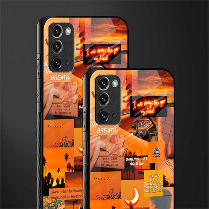 orange aesthetic glass case for samsung galaxy note 20 image-2