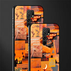 orange aesthetic glass case for redmi 9 prime image-2