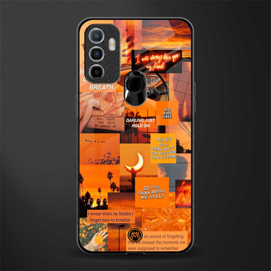 orange aesthetic glass case for oppo a53 image