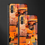 orange aesthetic glass case for redmi 9a image-2