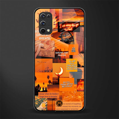 orange aesthetic glass case for realme x7 pro image