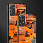 orange aesthetic glass case for samsung galaxy a52s 5g image-2