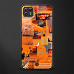 orange aesthetic glass case for samsung galaxy a22 5g image