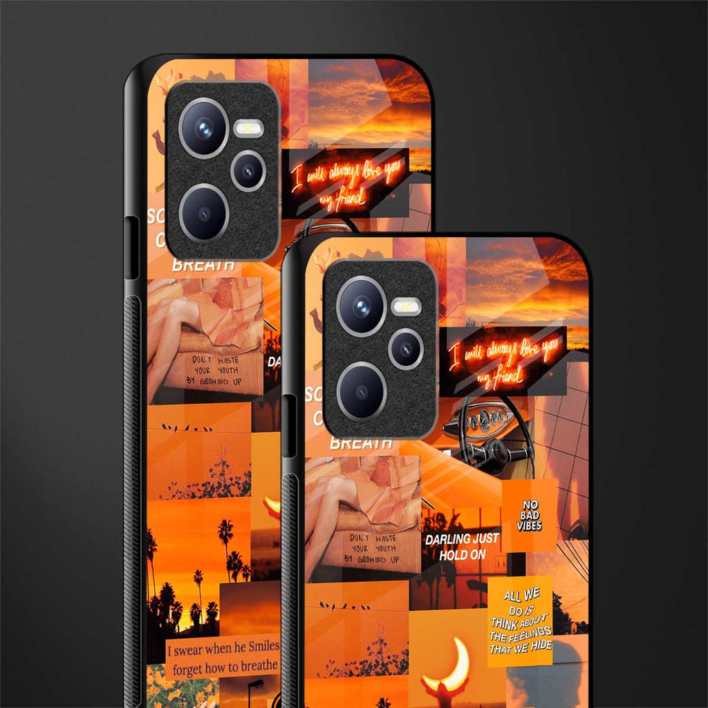 orange aesthetic glass case for realme c35 image-2
