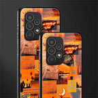 orange aesthetic back phone cover | glass case for samsung galaxy a53 5g