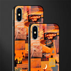 orange aesthetic glass case for iphone xs image-2