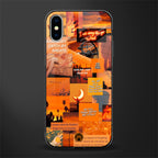 orange aesthetic glass case for iphone xs image