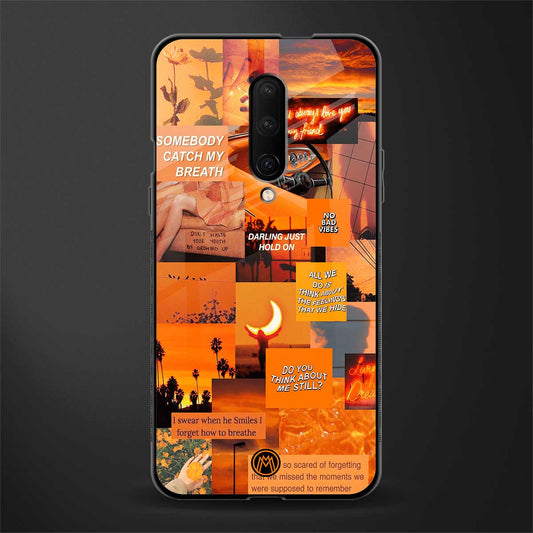 orange aesthetic glass case for oneplus 7 pro image