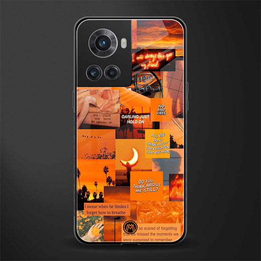 orange aesthetic back phone cover | glass case for oneplus 10r 5g