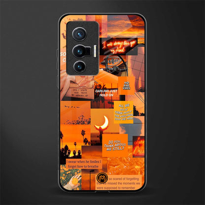 orange aesthetic glass case for vivo x70 image