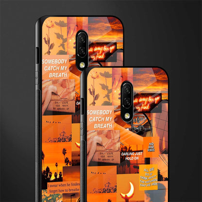 orange aesthetic glass case for oneplus 7 image-2