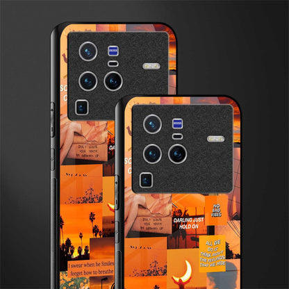 orange aesthetic glass case for vivo x80 pro 5g image-2