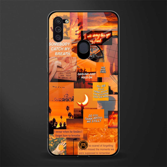 orange aesthetic glass case for samsung a11 image